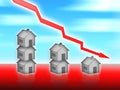 House property value down