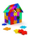 House of puzzle pieces Royalty Free Stock Photo