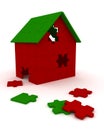 House puzzle pieces Royalty Free Stock Photo