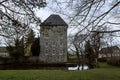 House Raeren, the tower building of the local castle Burcht Raeren Royalty Free Stock Photo