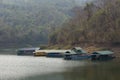 house rafting at the Kewlom dam, Lampang province , Thailand Royalty Free Stock Photo