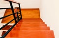 House railing and parquet flooring Royalty Free Stock Photo