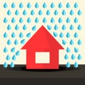 House in Rain Flat Design
