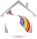 House Colorful logol, painter logo, artisan logo, craft business logo
