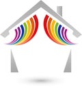 House Colorful logo, painter logo, artisan logo, craft business logo