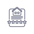house rating line icon on white