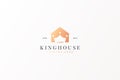 House Real Estate Premium Residential King Crown Logo Concept Royalty Free Stock Photo