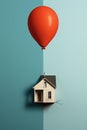 A House with a Red Balloon Created With Generative AI Technology