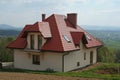 House with red roof