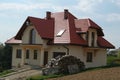 House with red roof