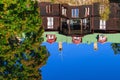 House reflected in lake Royalty Free Stock Photo