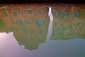 House reflection in the canal water in Venice italy Royalty Free Stock Photo