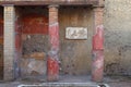 House of the Relief of Telephus in Ancient Ercolano (Herculaneum) city ruins Royalty Free Stock Photo