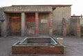 House of the Relief of Telephus in Ancient Ercolano (Herculaneum) city ruins Royalty Free Stock Photo