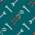 House remodel tools seamless pattern