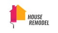 House Remodel - Vector Logo with Dyeing House and Caption