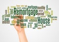 House Remortgage word cloud and hand with marker concept Royalty Free Stock Photo