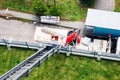 House removal with a hydraulic ladder truck