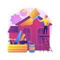 House renovation abstract concept vector illustration.