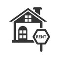 House Rent Icon Royalty Free Stock Photo