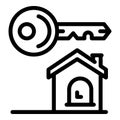 House rent icon, outline style Royalty Free Stock Photo