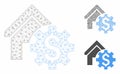 House Rent Options Vector Mesh Network Model and Triangle Mosaic Icon Royalty Free Stock Photo