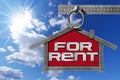 House For Rent Sign - Metallic Meter Royalty Free Stock Photo