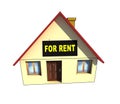 House for rent signpost. Royalty Free Stock Photo