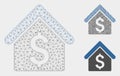 House Rent Vector Mesh Wire Frame Model and Triangle Mosaic Icon Royalty Free Stock Photo