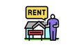house renter property estate home color icon animation