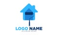 House repaint illustration vector logo