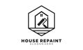 House repaint with polygon vector logo