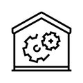 house repair line icon vector illustration Royalty Free Stock Photo