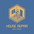 House repair and remodel vector logo, icon, badge