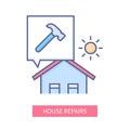 House repairs - modern line design style icon