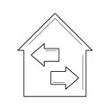 House resale line icon.