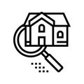 house research line icon vector illustration