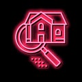 house research neon glow icon illustration