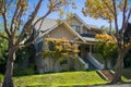 House in a residential neighborhood in San Francisco bay on a sunny day, California Royalty Free Stock Photo