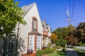 House in a residential neighborhood in Oakland, San Francisco bay on a sunny day, California Royalty Free Stock Photo