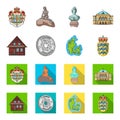 House, residential, style, and other web icon in cartoon,flat style. Country, Denmark, sea, icons in set collection.