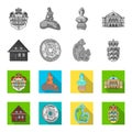 House, residential, style, and other web icon in monochrome,flat style. Country, Denmark, sea, icons in set collection.