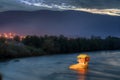 House in river Drina near Bajina Basta, Western Serbia Royalty Free Stock Photo