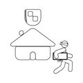 house robbery icon. Element of insurance for mobile concept and web apps icon. Thin line icon for website design and development,