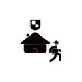 house robbery icon. Elements of insurance icon. Premium quality graphic design. Signs and symbol collection icon for websites, web