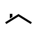 House roof icon logo vector silhouette. Flat roof house symbol estate illustration shape Royalty Free Stock Photo