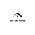 House roof minimalistic logo design vector