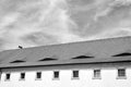 House roof with terracotta tiles in Prague, Czech Republic Royalty Free Stock Photo