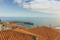 House roofs of Lastres sailor coastal village in Asturias