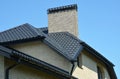 House Rooftop Problem Areas for Rain Gutter Waterproofing Outdoor. Home Guttering, Roofing Construction, Gutters, Plastic